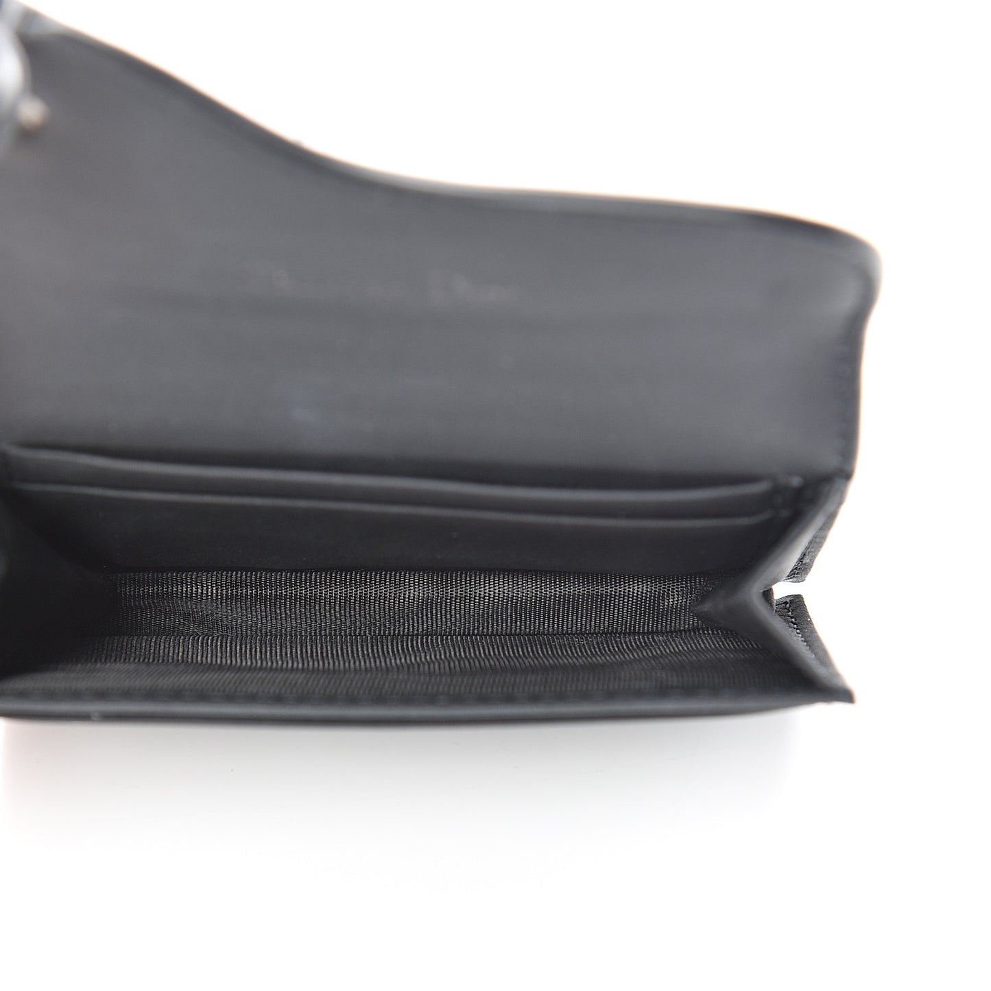 Ultra Matte Calfskin Saddle Card Holder Black
