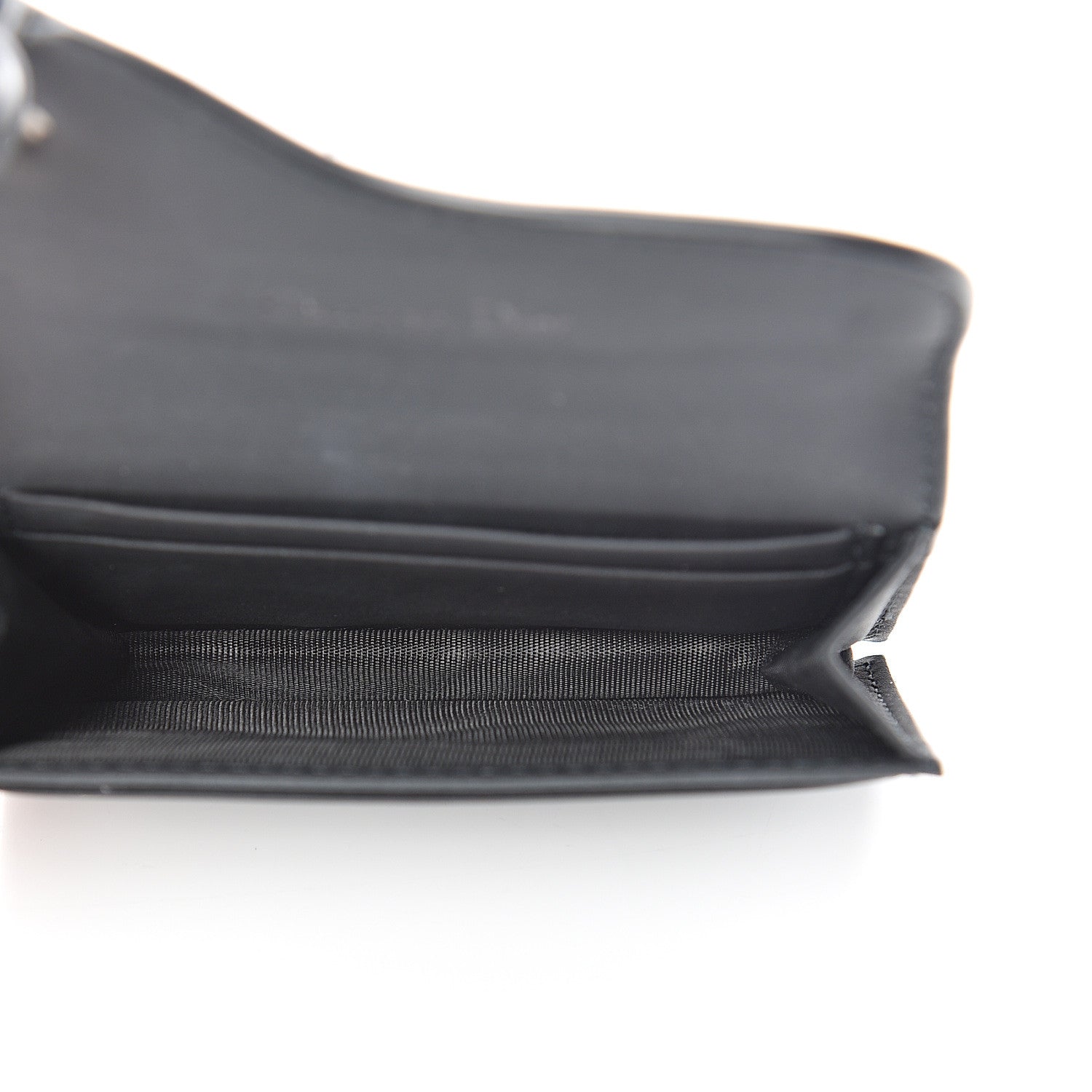 Christian Dior Ultra Matte Calfskin Saddle Card Holder Black 4 of 7