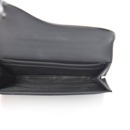 Christian Dior Ultra Matte Calfskin Saddle Card Holder Black 4 of 7