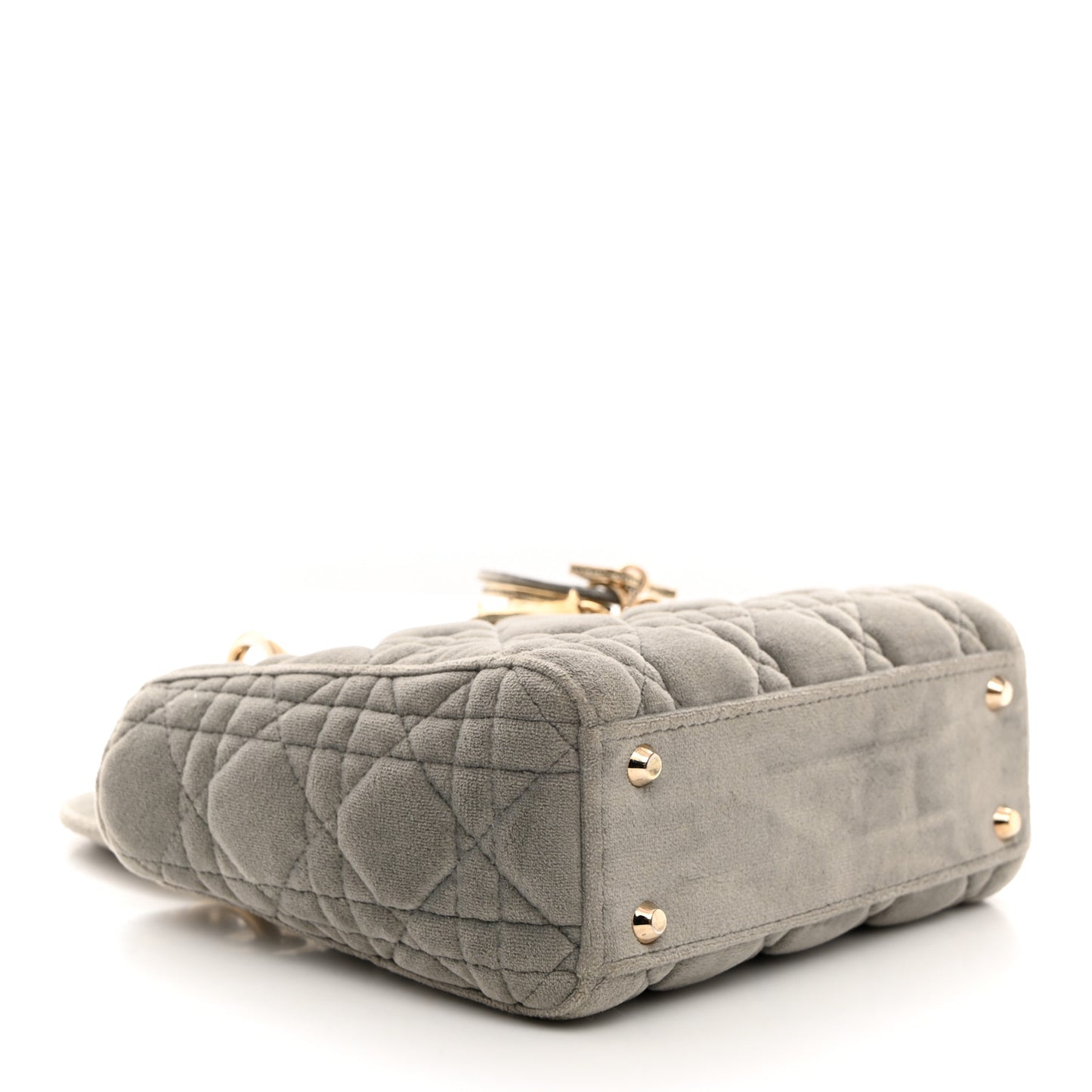 Velvet Mini Lady Dior Gray
