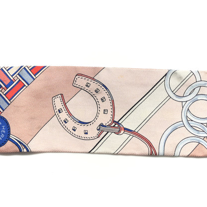 Hermes Silk Brides et Gris Twilly Rose Poudre Bleu Gris 6 of 6
