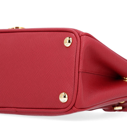 Prada Saffiano Micro Galleria Double Zip Tote Fuoco 10 of 10