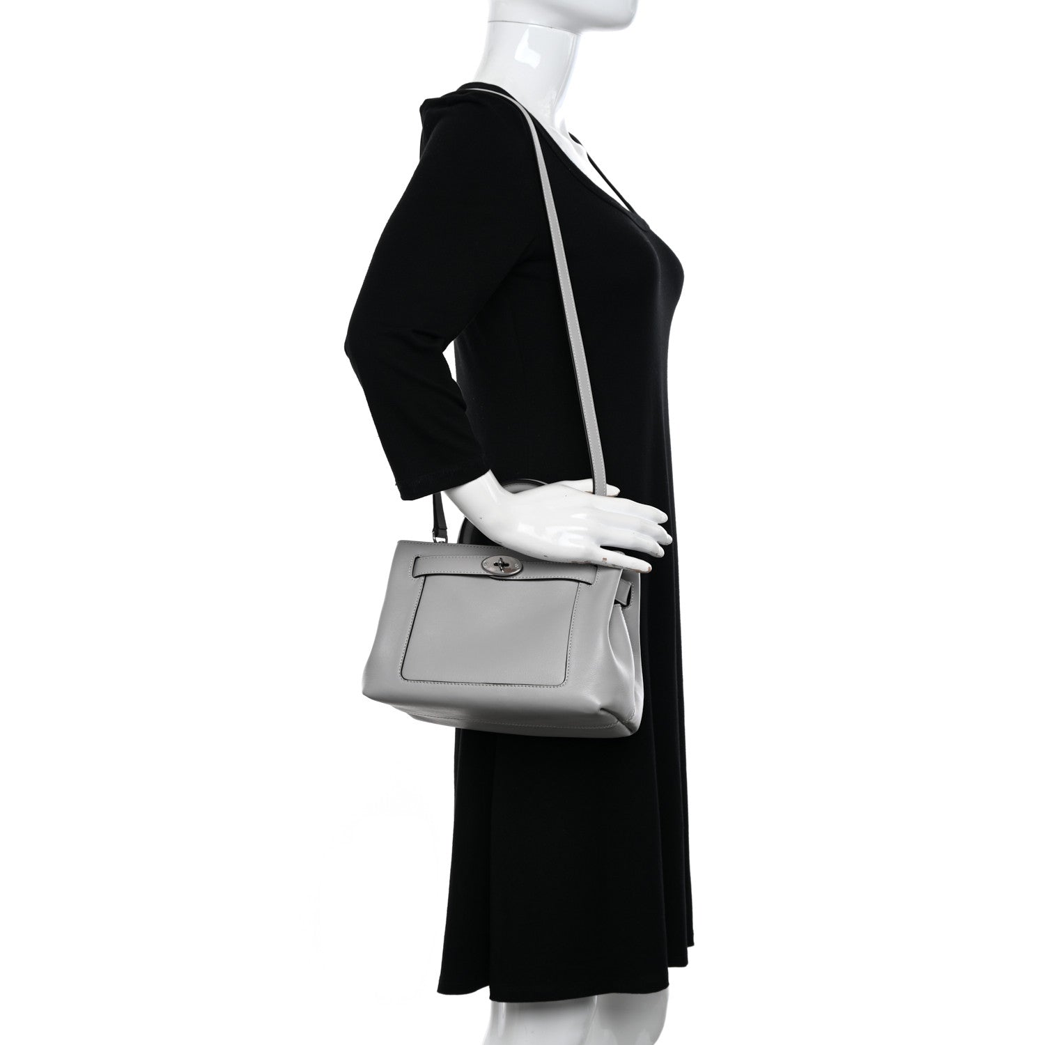 Mulberry Silky Calfskin Medium Islington Pale Grey 2 of 9