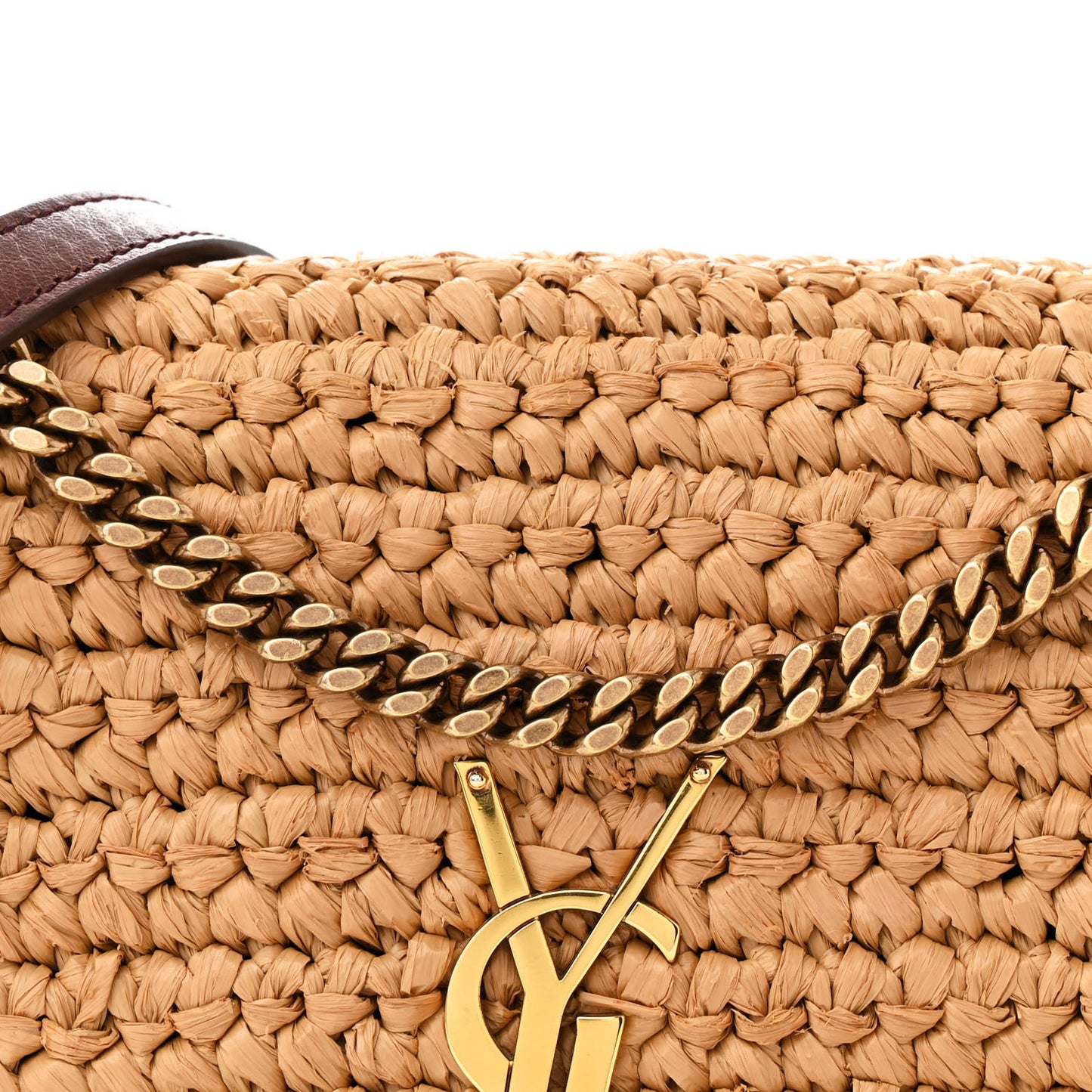 Raffia Monogram Tassel Kate 99 Dark Nude