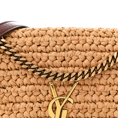 Saint Laurent Raffia Monogram Tassel Kate 99 Dark Nude 8 of 11