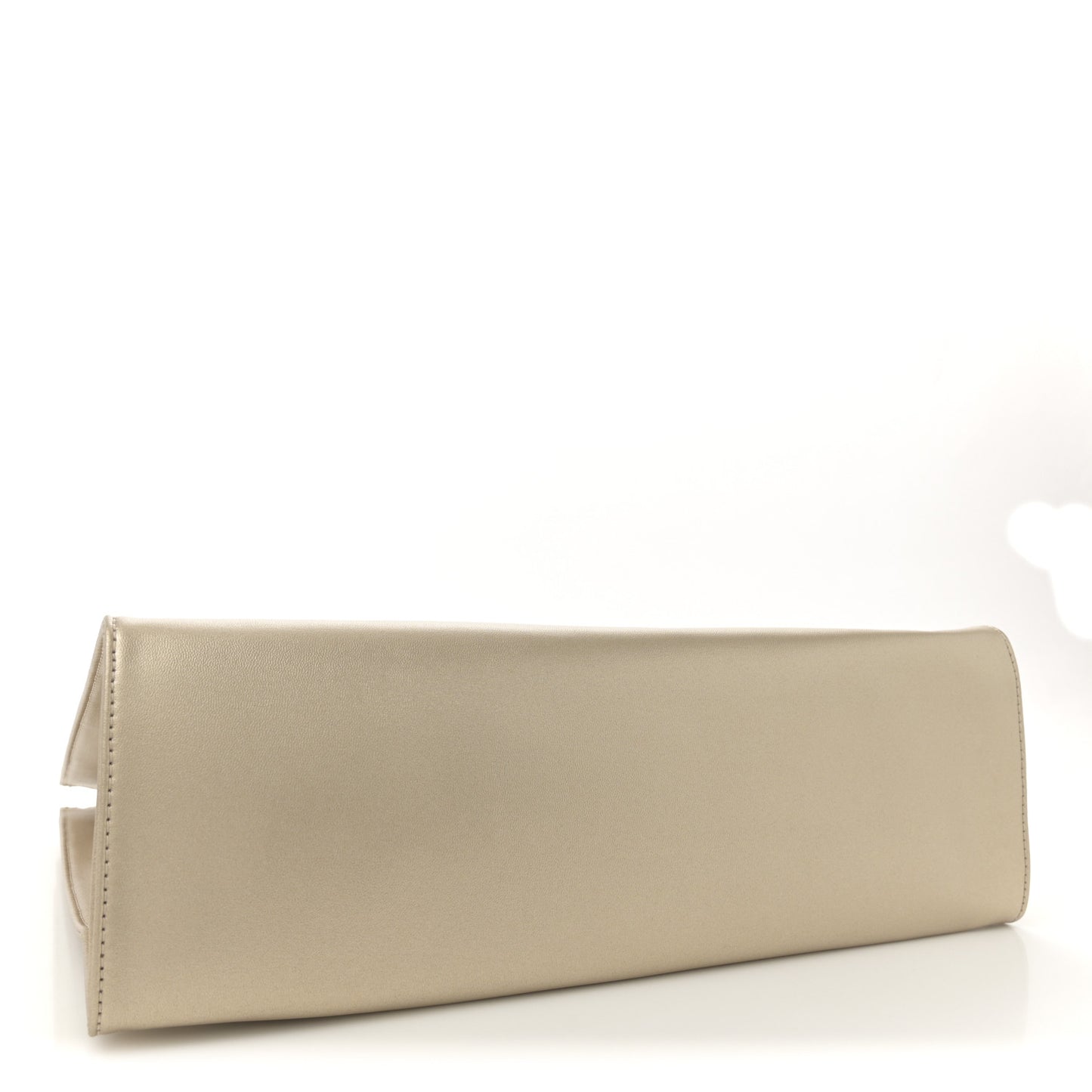 Metallic Vegan Leather Medium Shopping Bag Gold