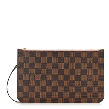 Louis Vuitton Damier Ebene Neverfull MM GM Pochette Rose Ballerine 1 of 8