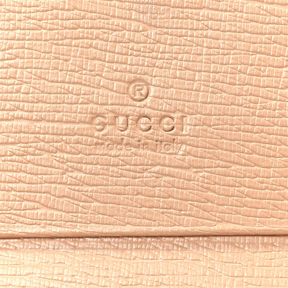 Gucci Shangai Calfskin Blooms Print Card Case Wallet Pink Apricot Multicolor 6 of 7