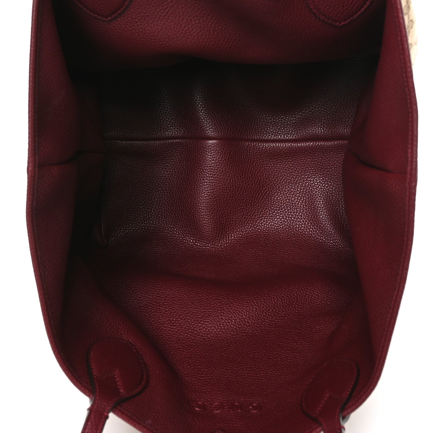 Gucci Grained Calfskin Monogram Large Totissima Reversible Tote Rosso Ancora 9 of 18