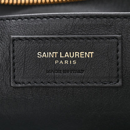 Saint Laurent Calfskin Suede Small Monogram Downtown Cabas Black 6 of 10