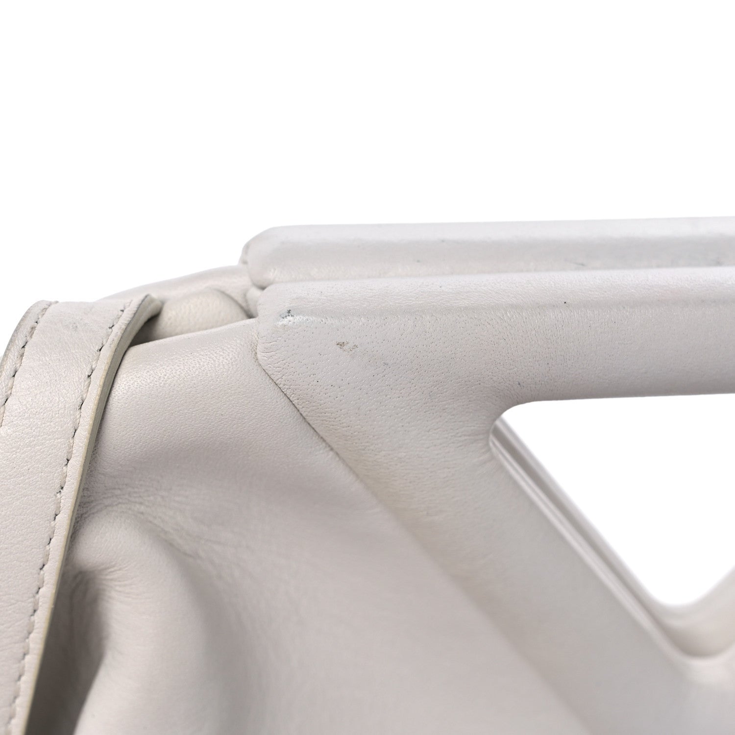 Bottega Veneta Calfskin Small The Point Triangle Bag Chalk 10 of 10