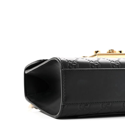Gucci Guccissima Small Padlock Shoulder Bag Black 9 of 10