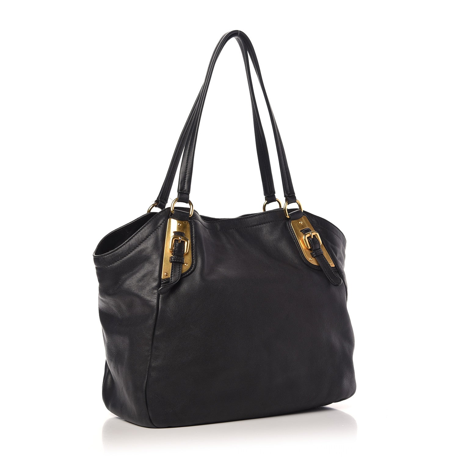 Prada Soft Calf Tote Black 3 of 16