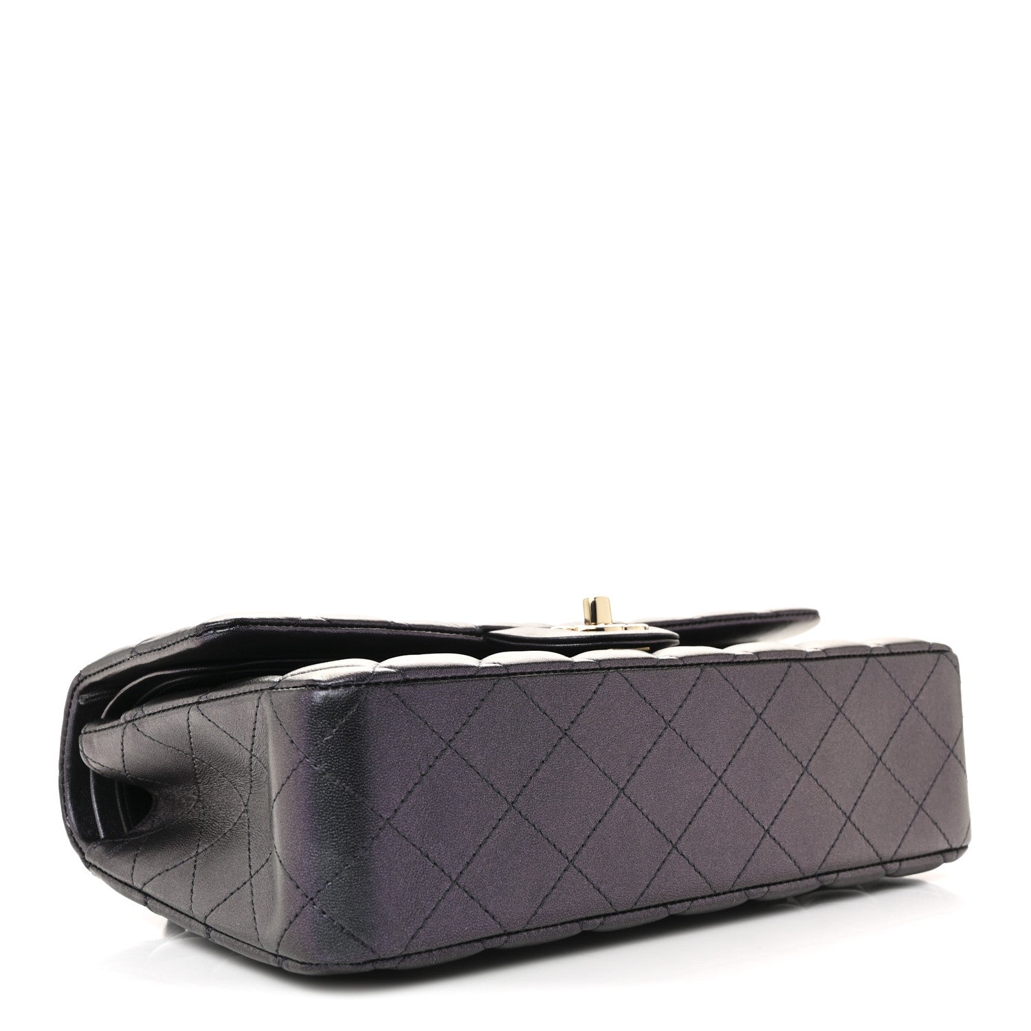Chanel Iridescent Lambskin Quilted Medium Double Flap Black 4 of 11