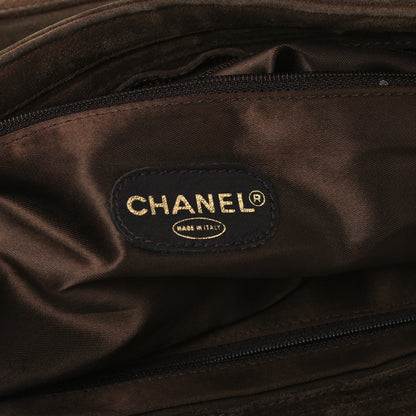 Chanel Suede CC Shoulder Bag Brown 7 of 9