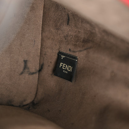 Fendi Vitello Grace F is Fendi Bi-Color FF 1974 Embossed Grande Mon Tresor Bucket Bag Maya Black Fragola 6 of 12