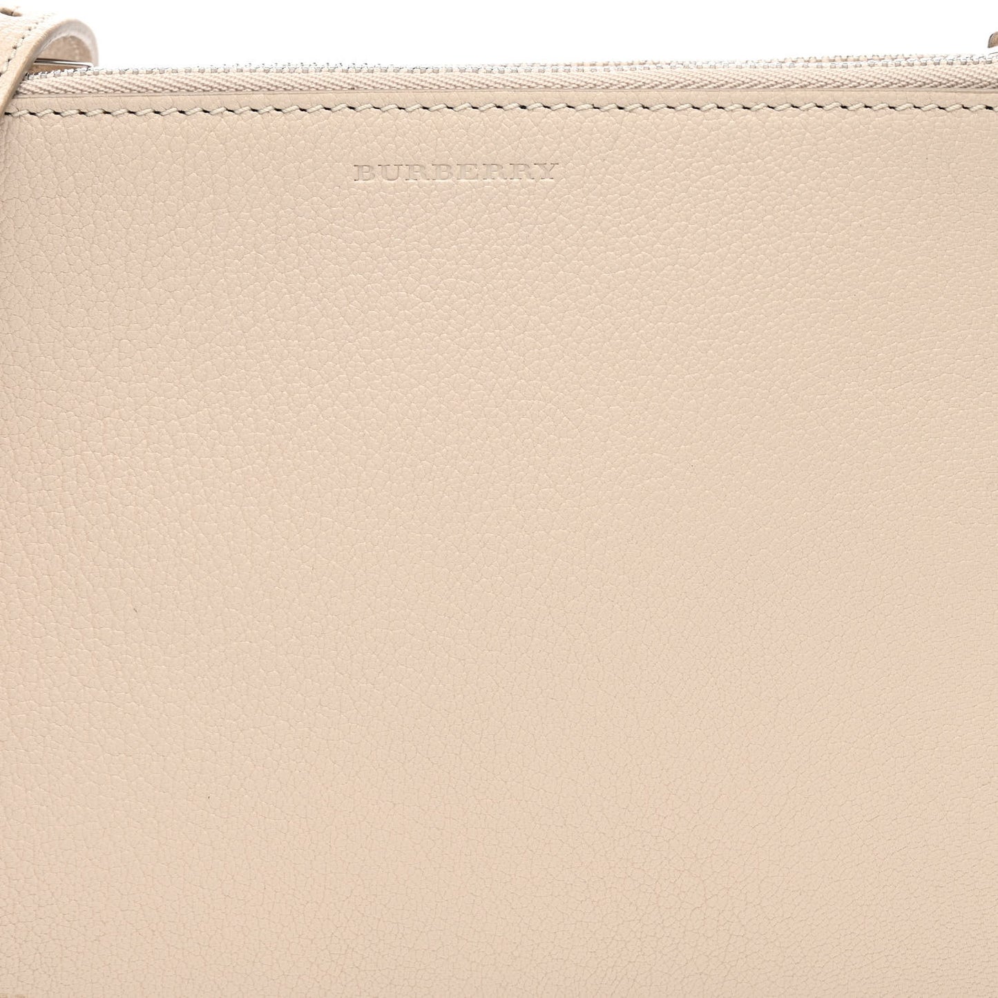 Grainy Goatskin Penhurst D-Ring Triple Zip Crossbody Bag Beige