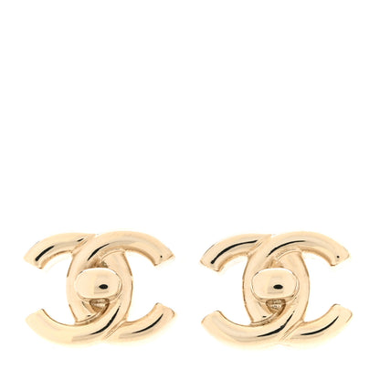 Chanel Metal CC Turnlock Earrings Gold 1 of 4