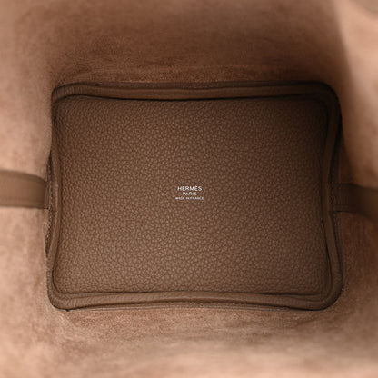 Hermes Taurillon Maurice Picotin Lock 18 PM Beige De Weimar 5 of 11