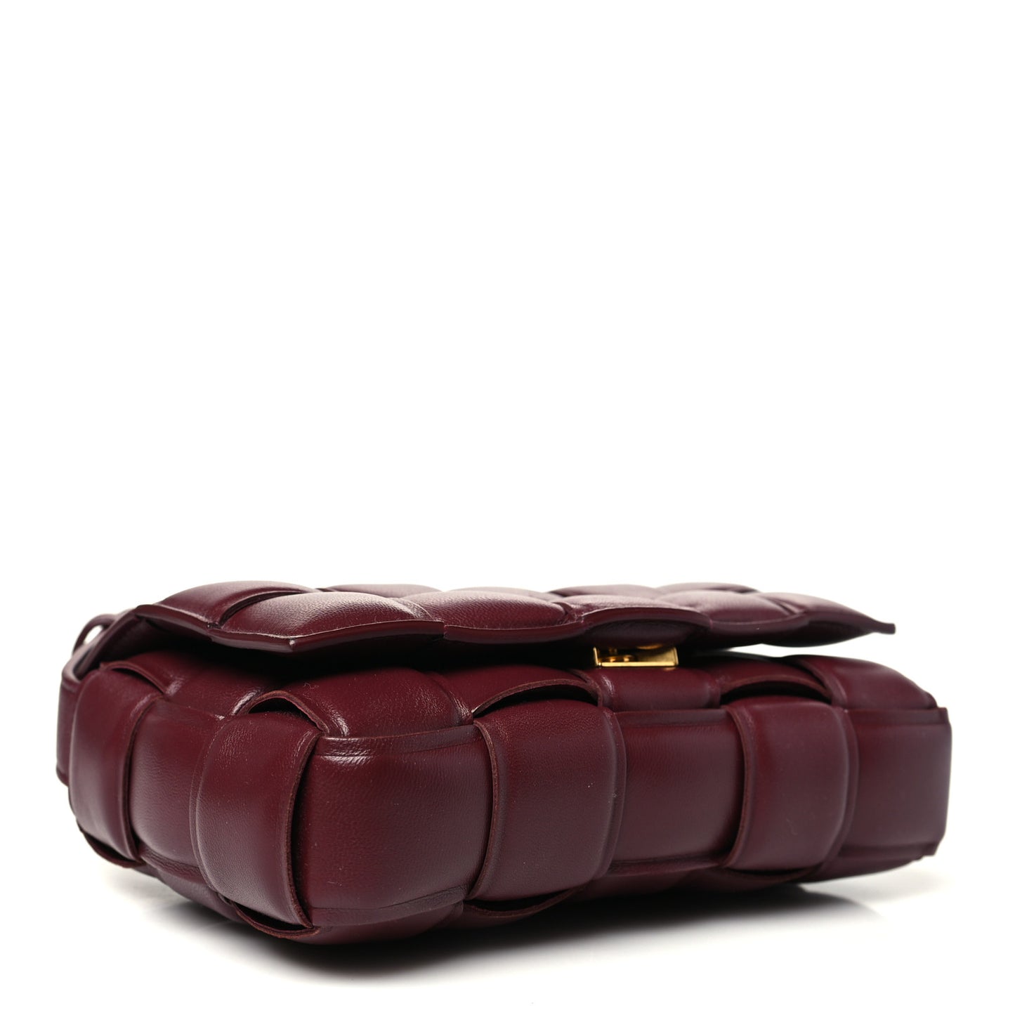 Nappa Maxi Intrecciato Small Padded Cassette Crossbody Bag Barolo