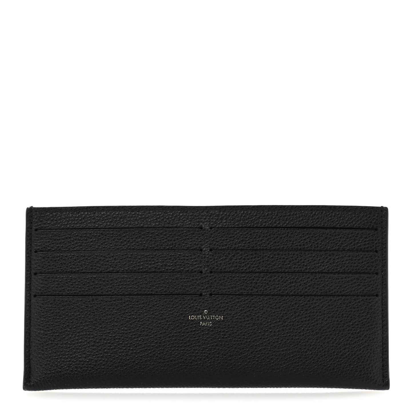 Calfskin Felicie Chain Wallet Card Holder Insert Black