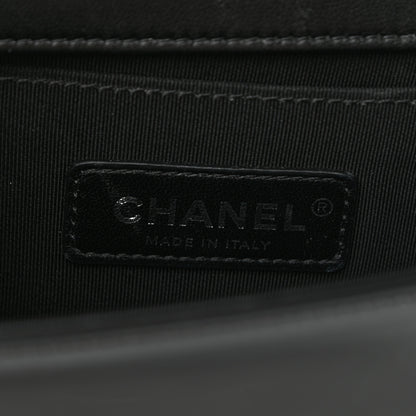 Chanel Patent Glitter PVC Chevron Quilted Small Boy Flap Black Silver 6 of 10