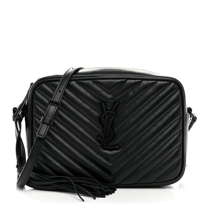 Saint Laurent Calfskin Matelasse Monogram Monochrome Lou Camera Bag Black 1 of 10