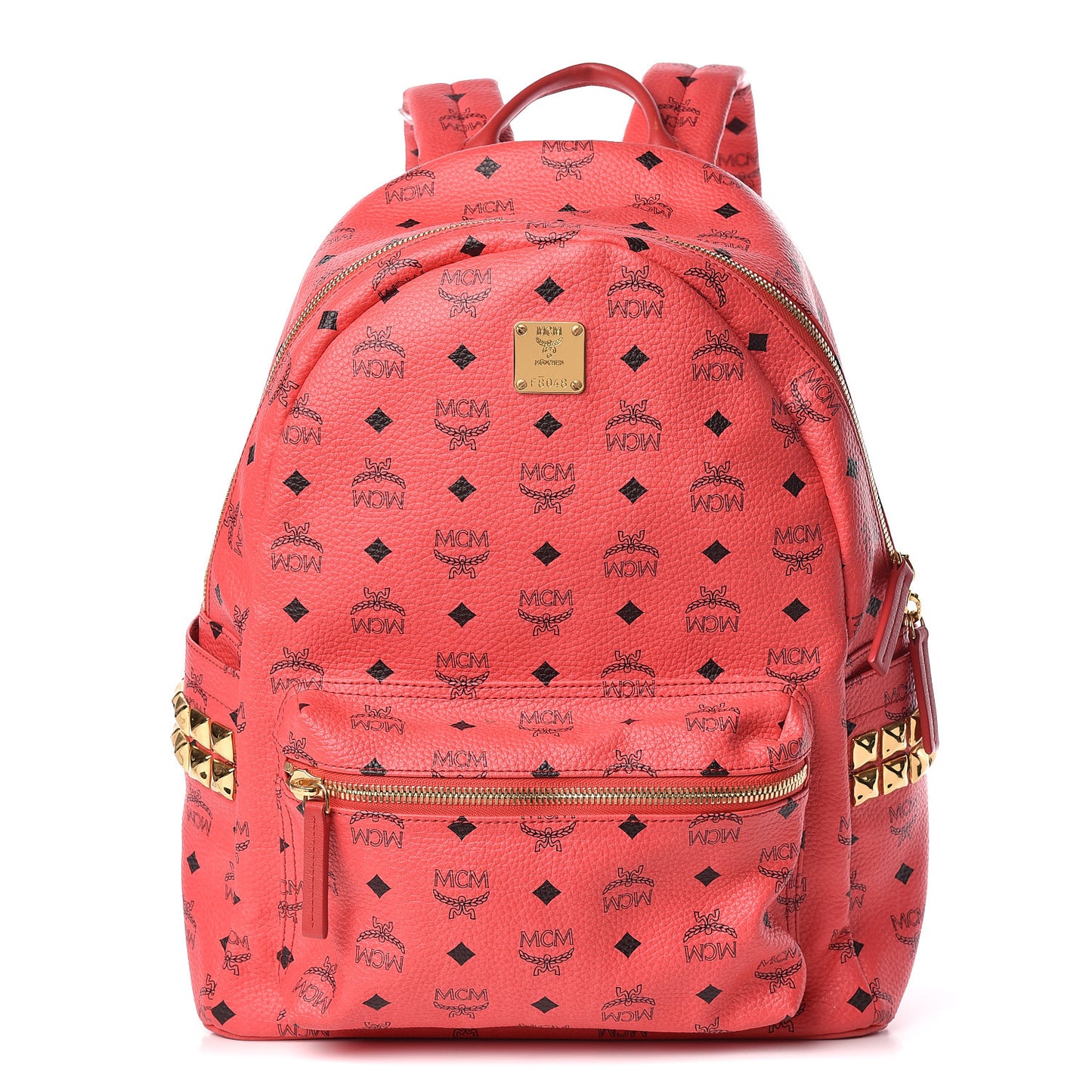 Visetos Medium Side Stud Stark Backpack Coral