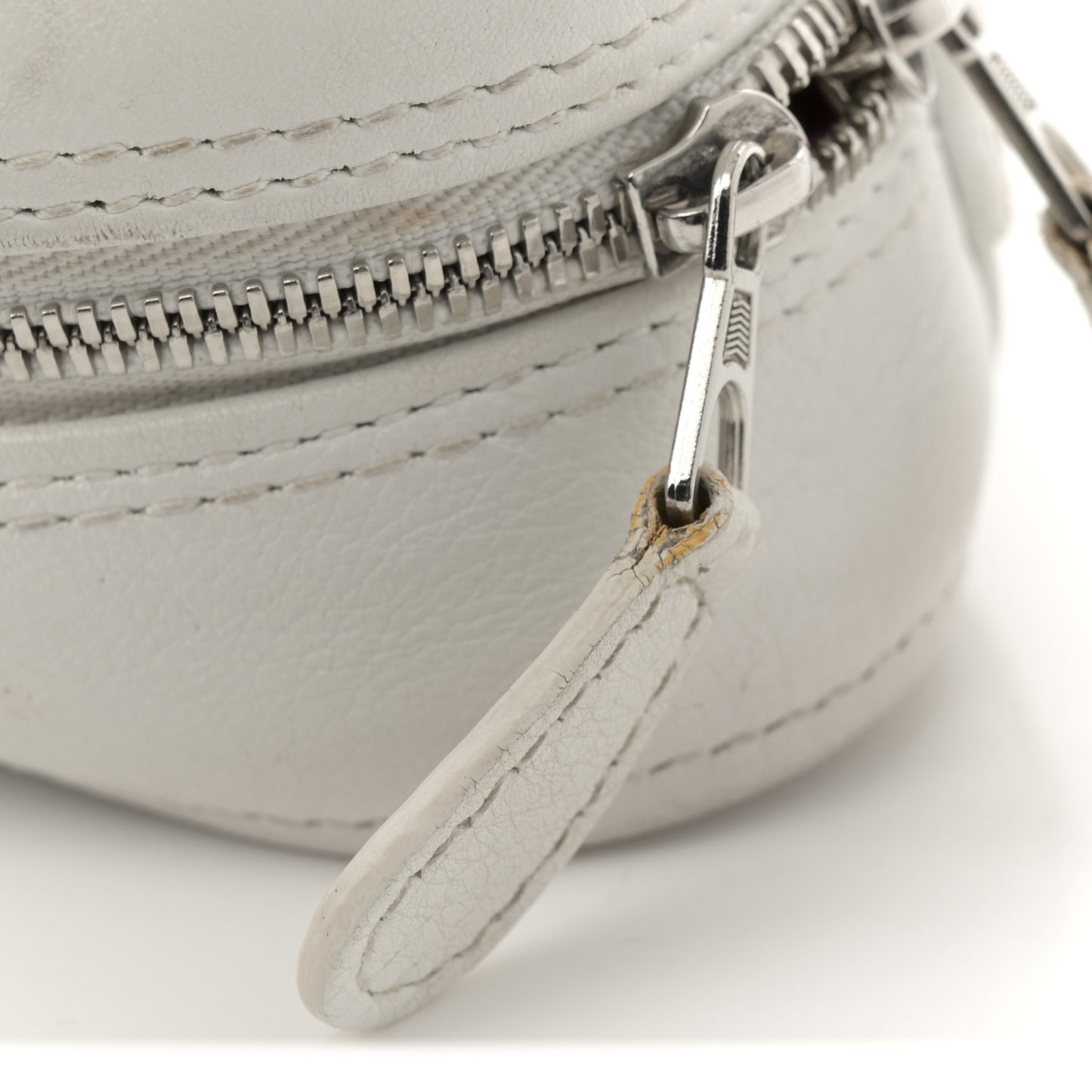 Calfskin XS Triangle Chain Duffle White