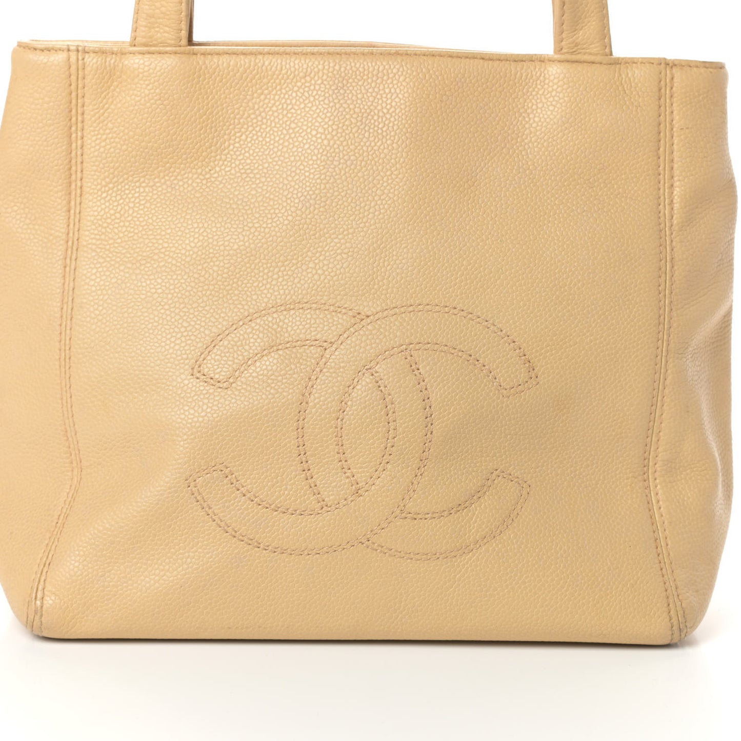 Caviar CC Shoulder Bag Beige