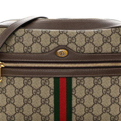 Gucci GG Supreme Monogram Web Small Ophidia Shoulder Bag Brown 8 of 10