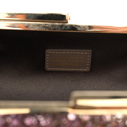 Jimmy Choo Coarse Glitter Trinket Clutch Pink Gold 5 of 10