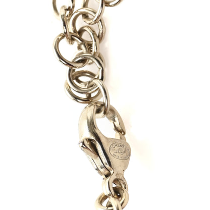 Chanel Crystal CC Flower Drop Necklace White 4 of 5