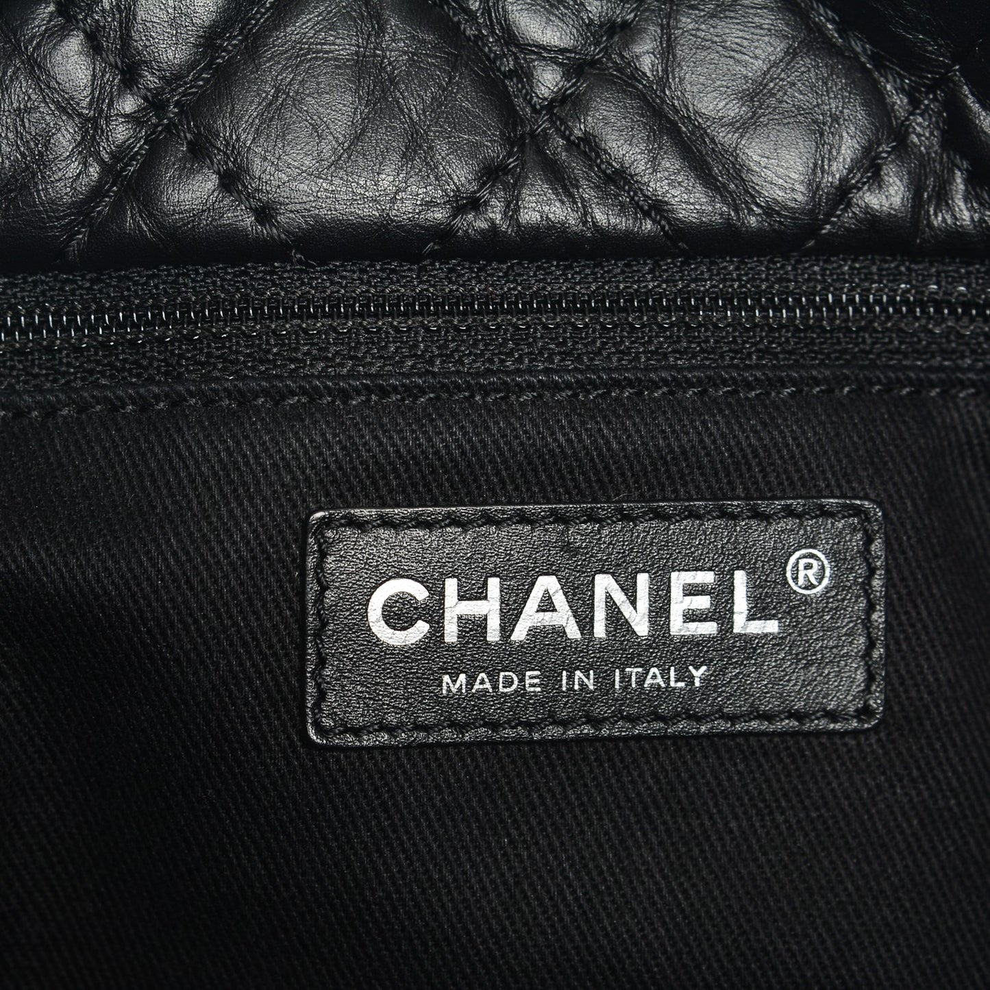 Aged Calfskin Fantasy Fur Karl's Cabas Tote Black