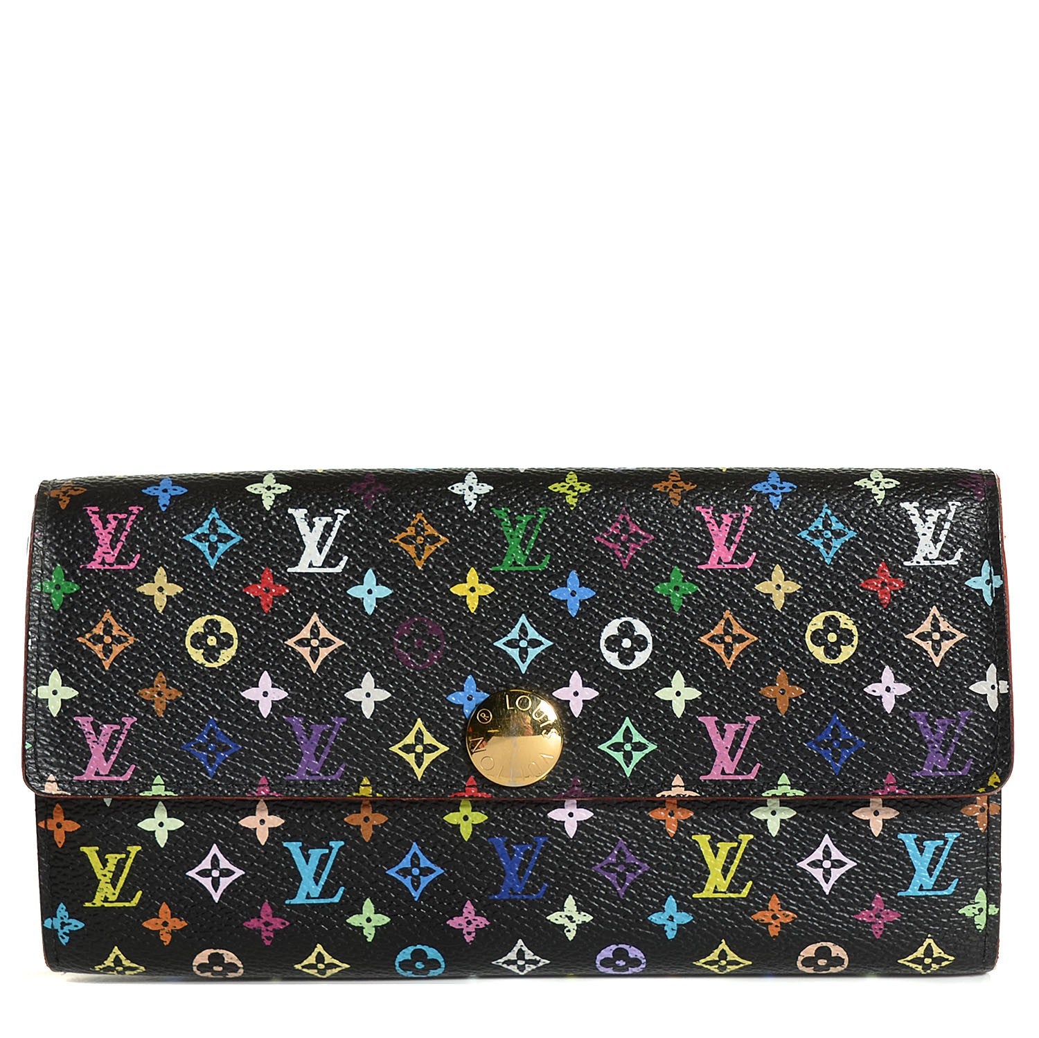 Louis Vuitton Monogram Multicolor Sarah Wallet Black 1 of 7