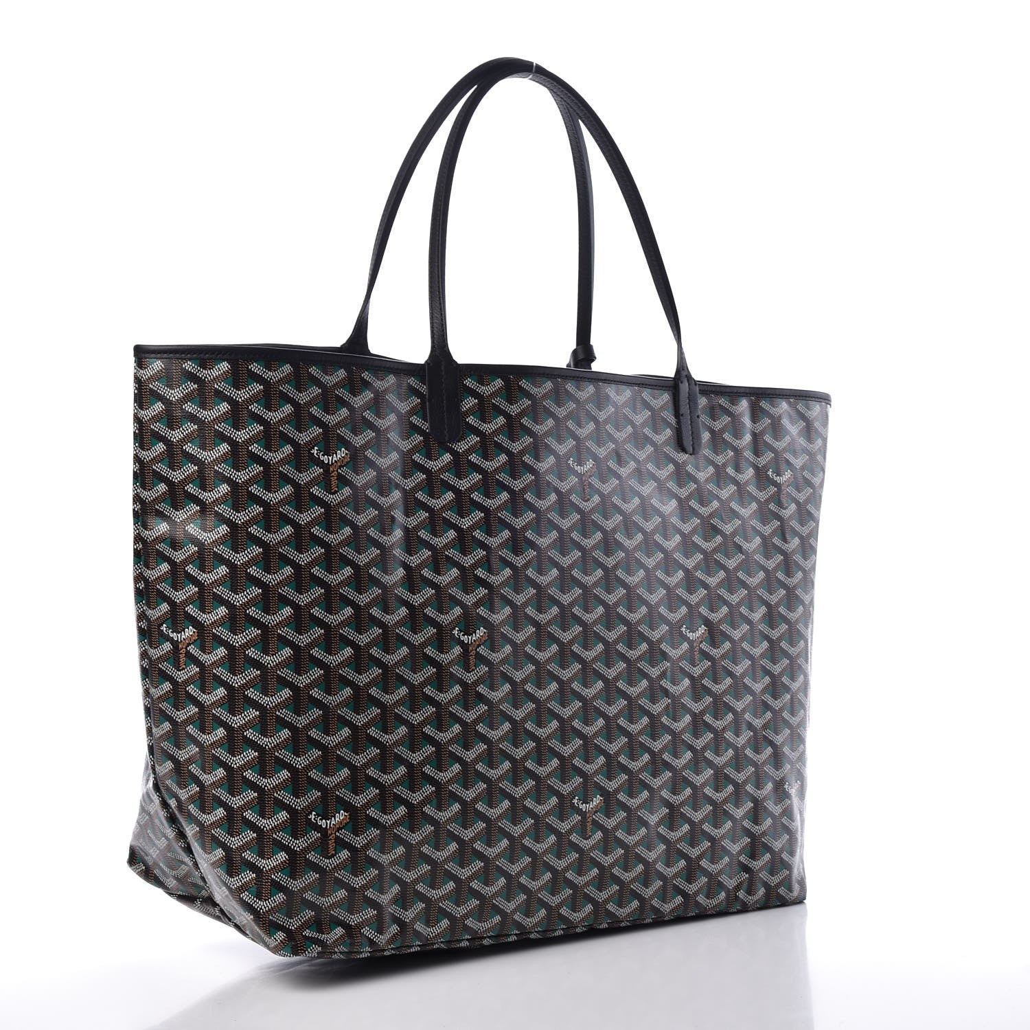 Goyard Goyardine Saint Louis Claire Voie GM Black Green 4 of 9