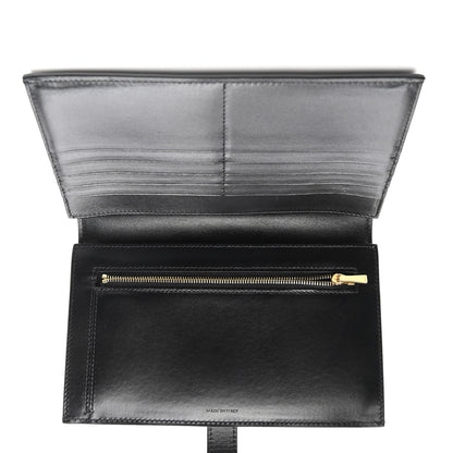 Celine Grained Calfskin Large Multifunction Strap Wallet Black 5 of 9
