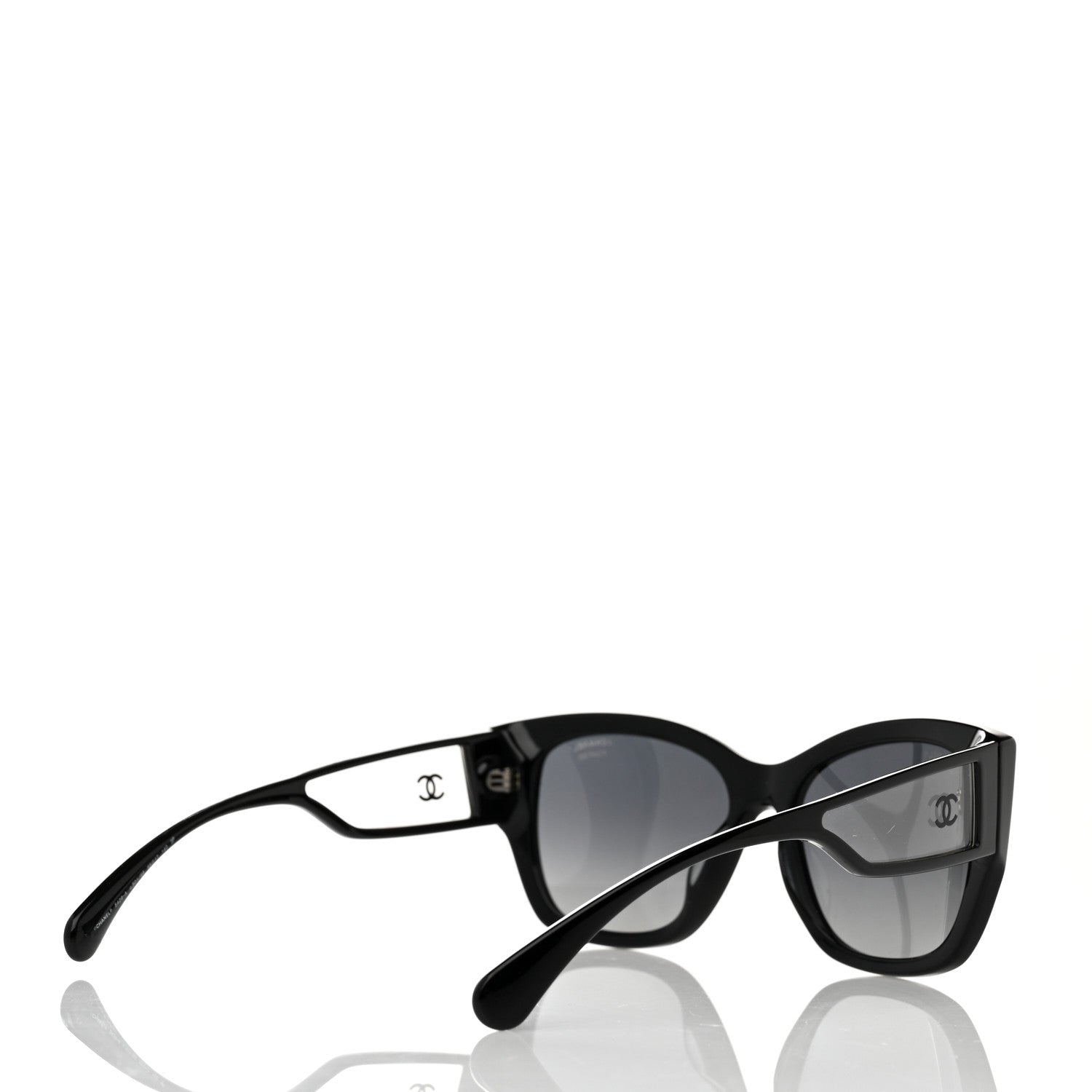 Chanel Acetate Polarized Butterfly Signature CC Sunglasses 5429-A Black 4 of 8