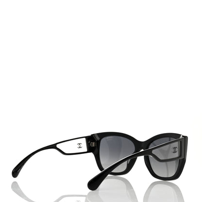 Chanel Acetate Polarized Butterfly Signature CC Sunglasses 5429-A Black 4 of 8