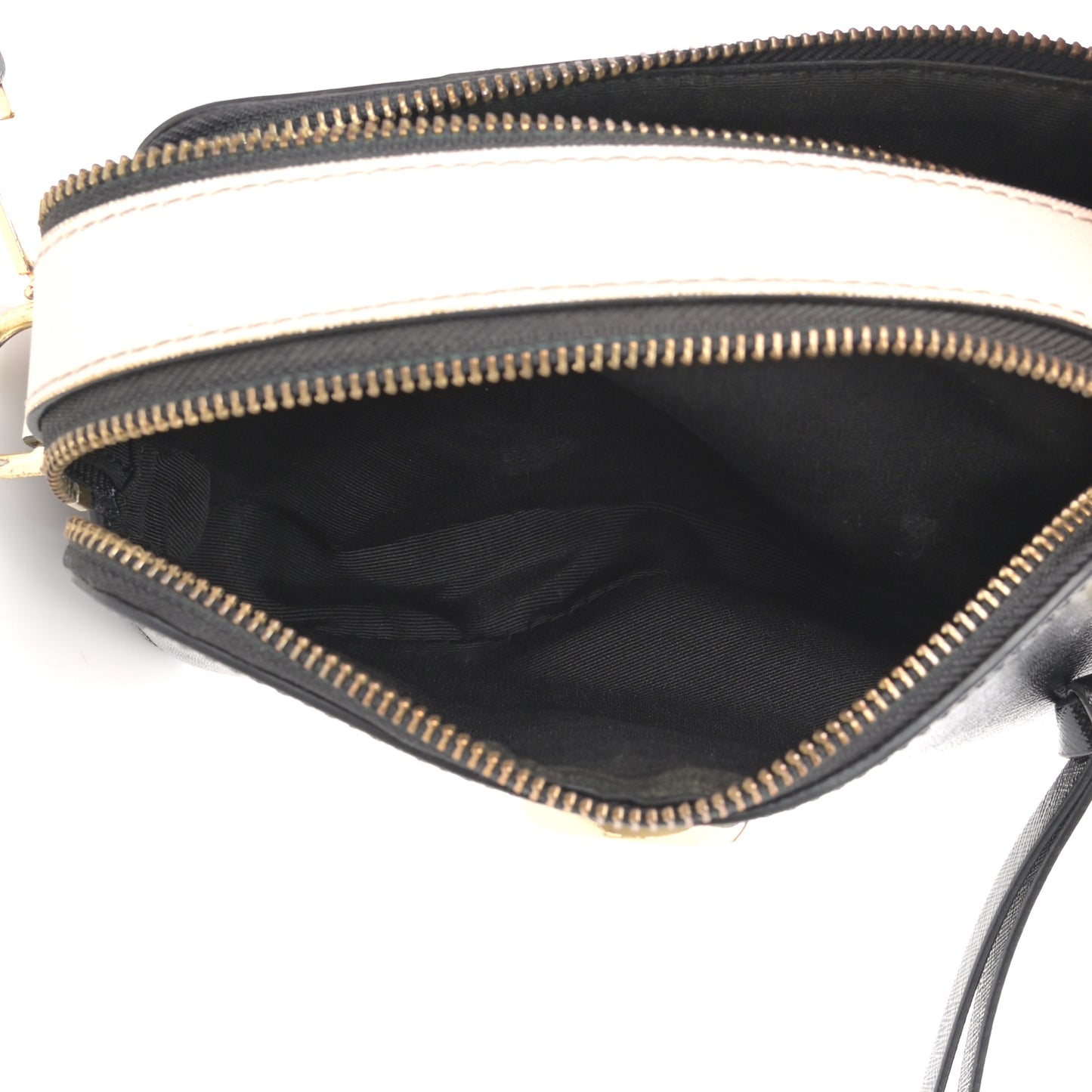 Saffiano Snapshot Camera Bag Black Grey
