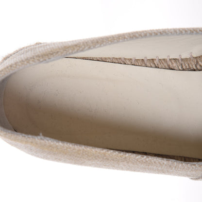 Chanel Linen Sequin CC Espadrilles 38 Beige Black 7 of 10