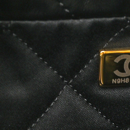 Chanel Shiny Calfskin Quilted Small Chanel 22 Black 8 of 11