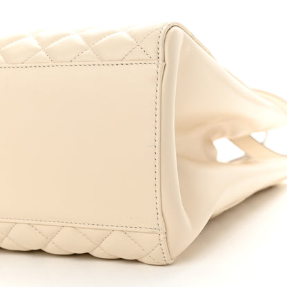 Versace Nappa Quilted Medusa Tote Ecru 10 of 12