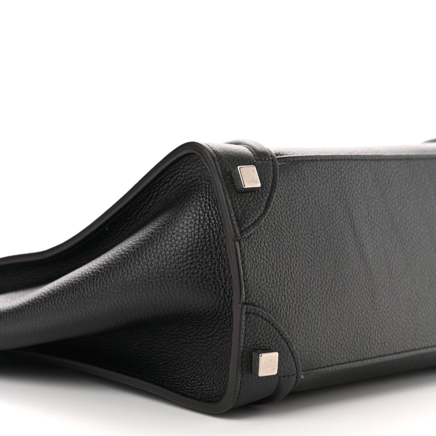 Drummed Calfskin Micro Luggage Black