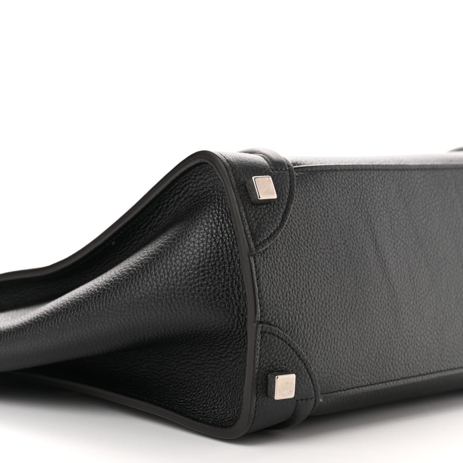 Celine Drummed Calfskin Micro Luggage Black 9 of 10