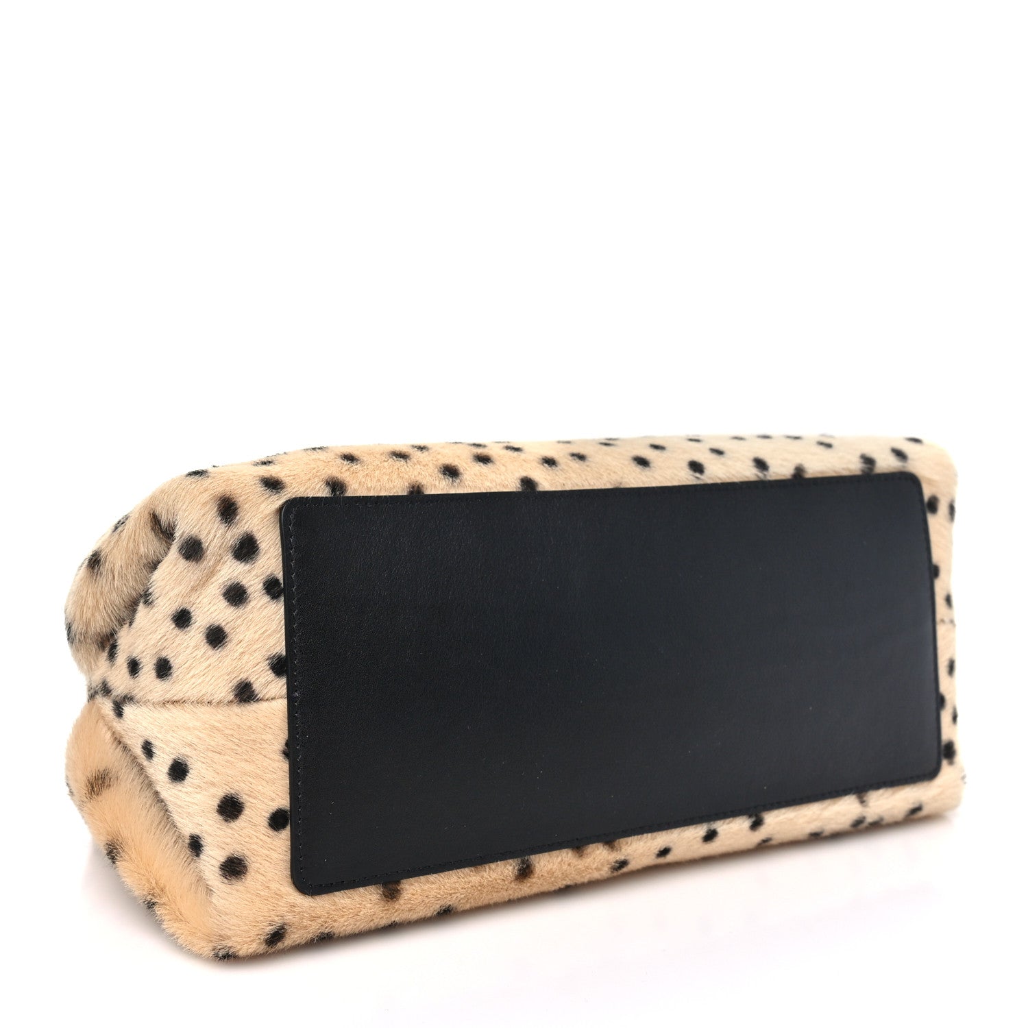 Chanel Pony Hair Cheetah Printed Lambskin Clutch With Chain Beige Black 4 of 11