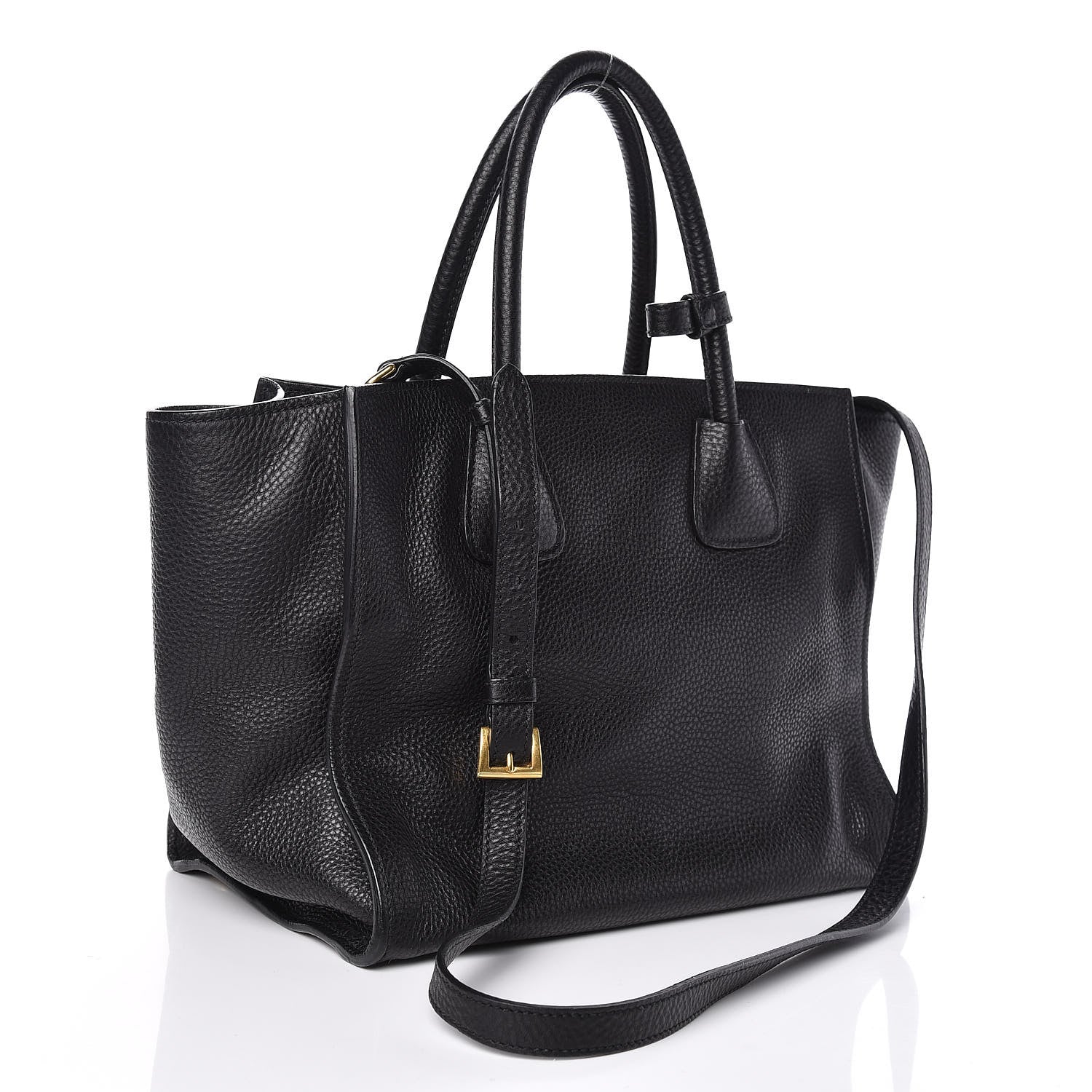 Prada Vitello Phenix Shopping Tote Black 5 of 10