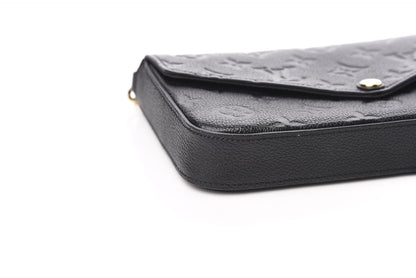 Louis Vuitton Empreinte Pochette Felicie Chain Wallet Black 9 of 11