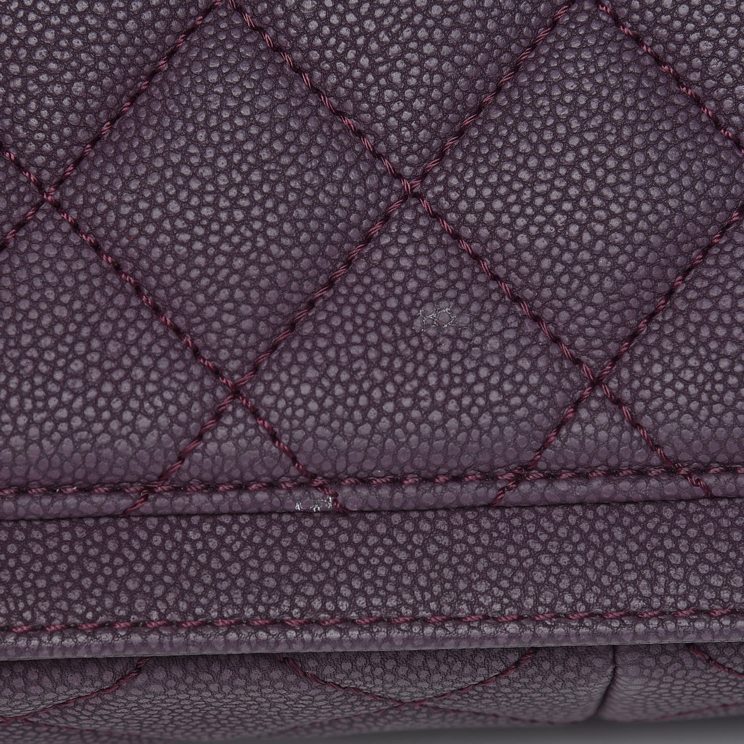 Chanel Washed Caviar Quilted Large Turn Around Ligne Flap Dark Purple 16 of 16