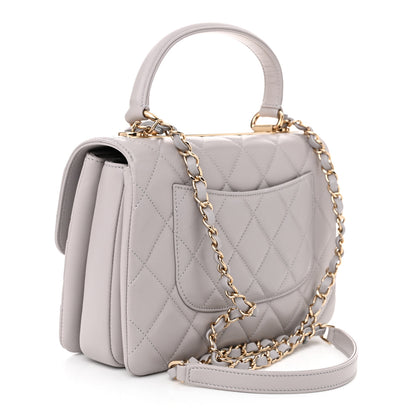 Chanel Lambskin Quilted Small Trendy CC Flap Dual Handle Bag Grey 3 of 11